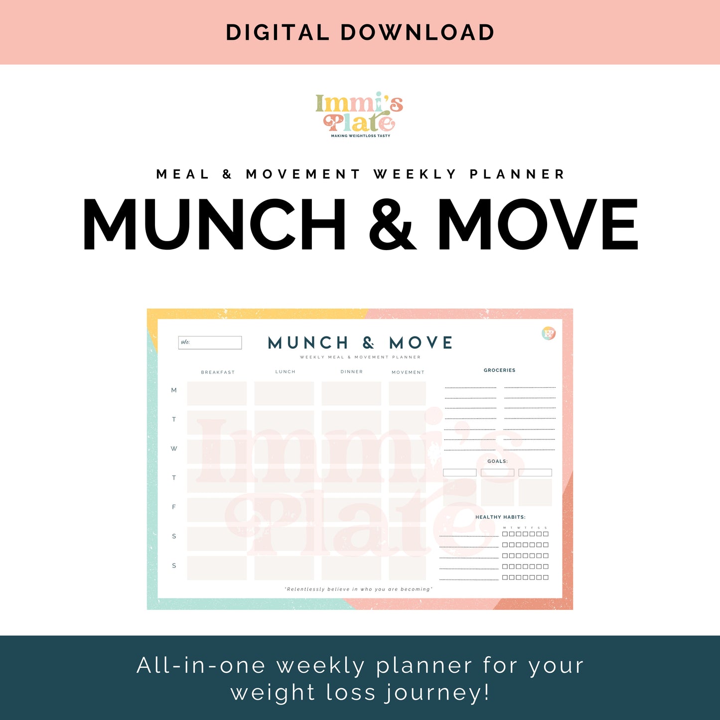 Munch & Move Weekly Planner (Digital)